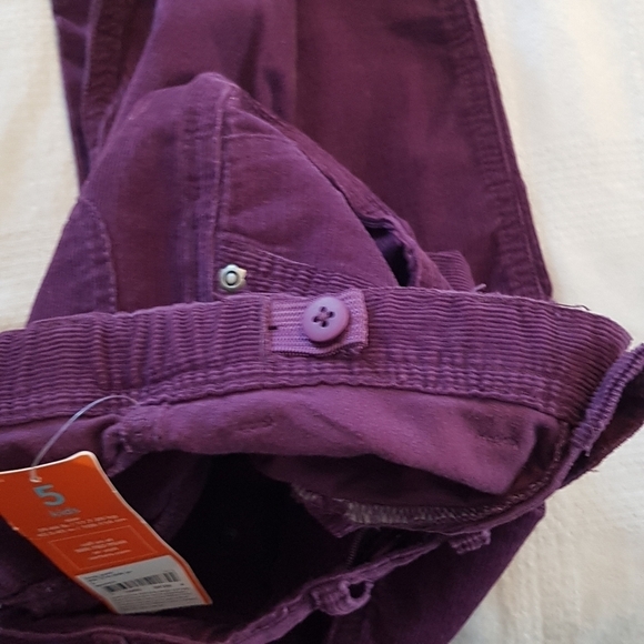 Carter's girls size 5 corduroy pants, slight flare, dark purple - Picture 5 of 5
